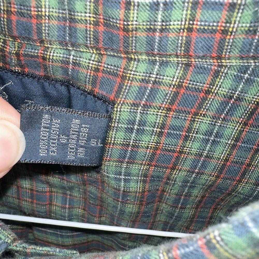 Ralph Lauren Polo Custom Fit Button Down Plaid Size XL Green Blue Red - Picture 5 of 5